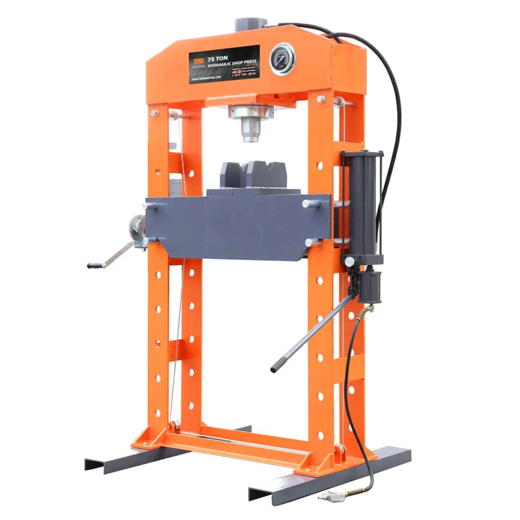 75 ton H-frame shop press