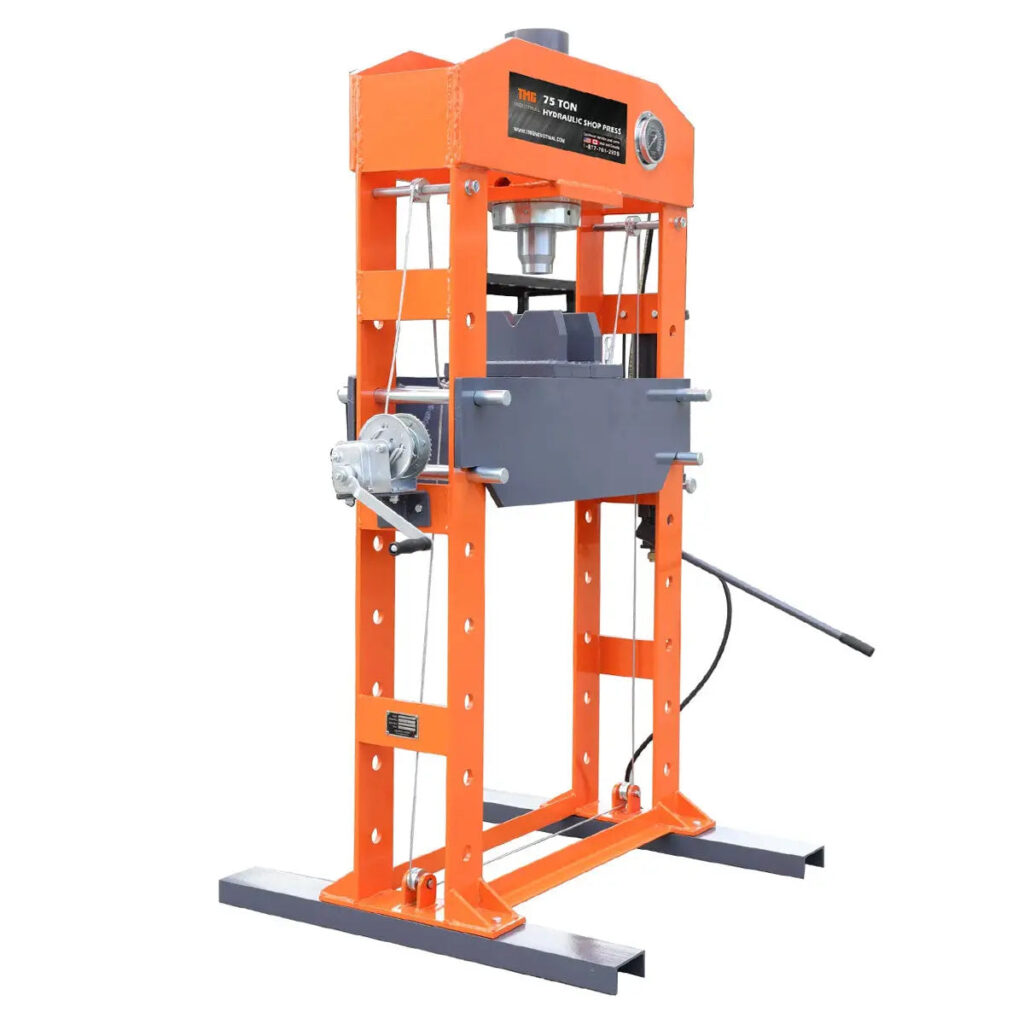 75 ton H-frame shop press