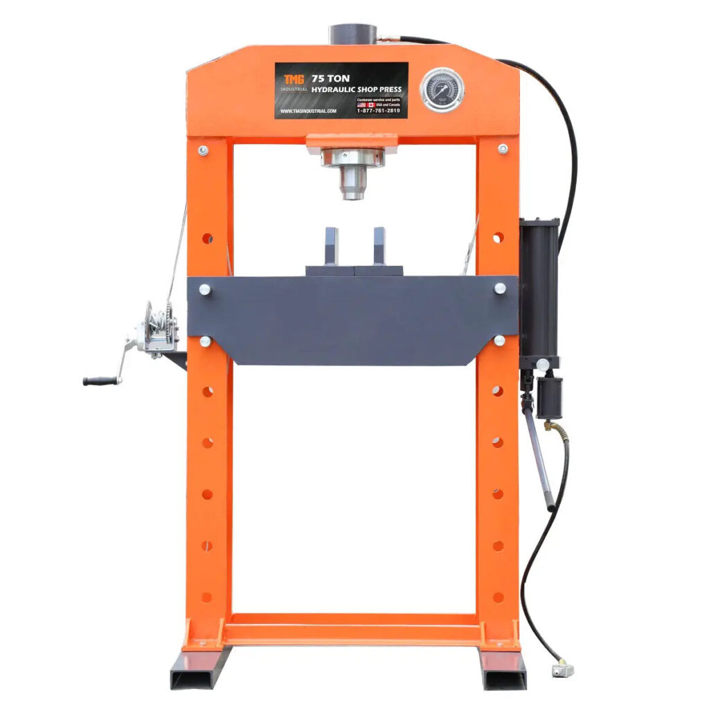 75 ton H-frame shop press